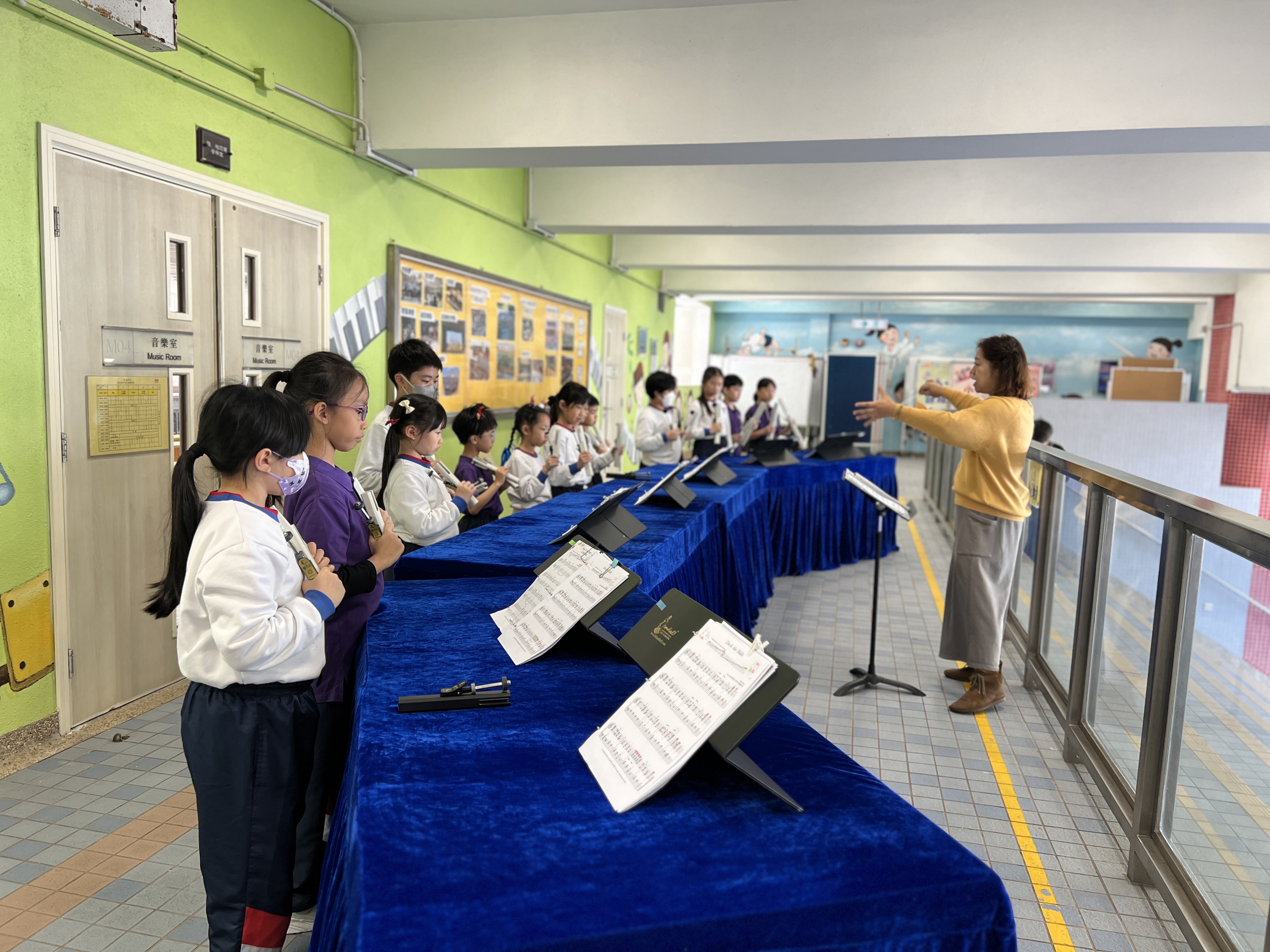 學生音樂活動現場大合照