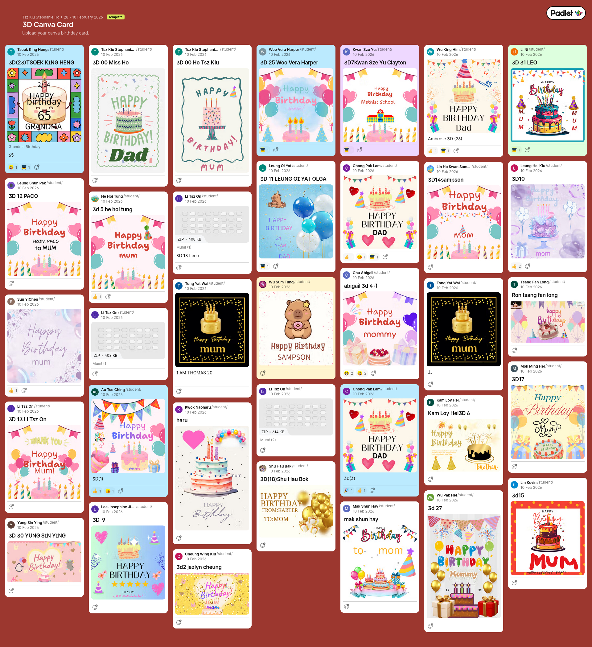 P.3 Canva 心意咭展覽